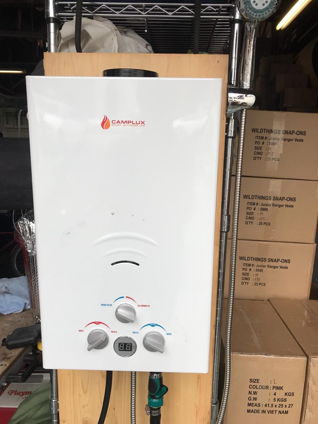 Customer photo review of Camplux 16L Outdoor 4.22 GPM Propane Gas Tankless Water Heater