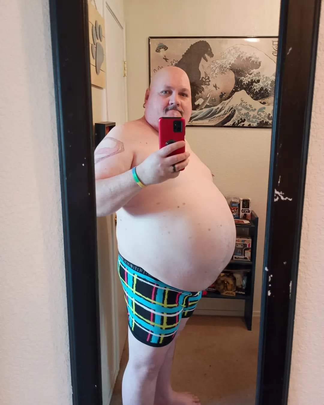 Customer photo review of Bamboo Boxer Brief - Plaid Paint BGP