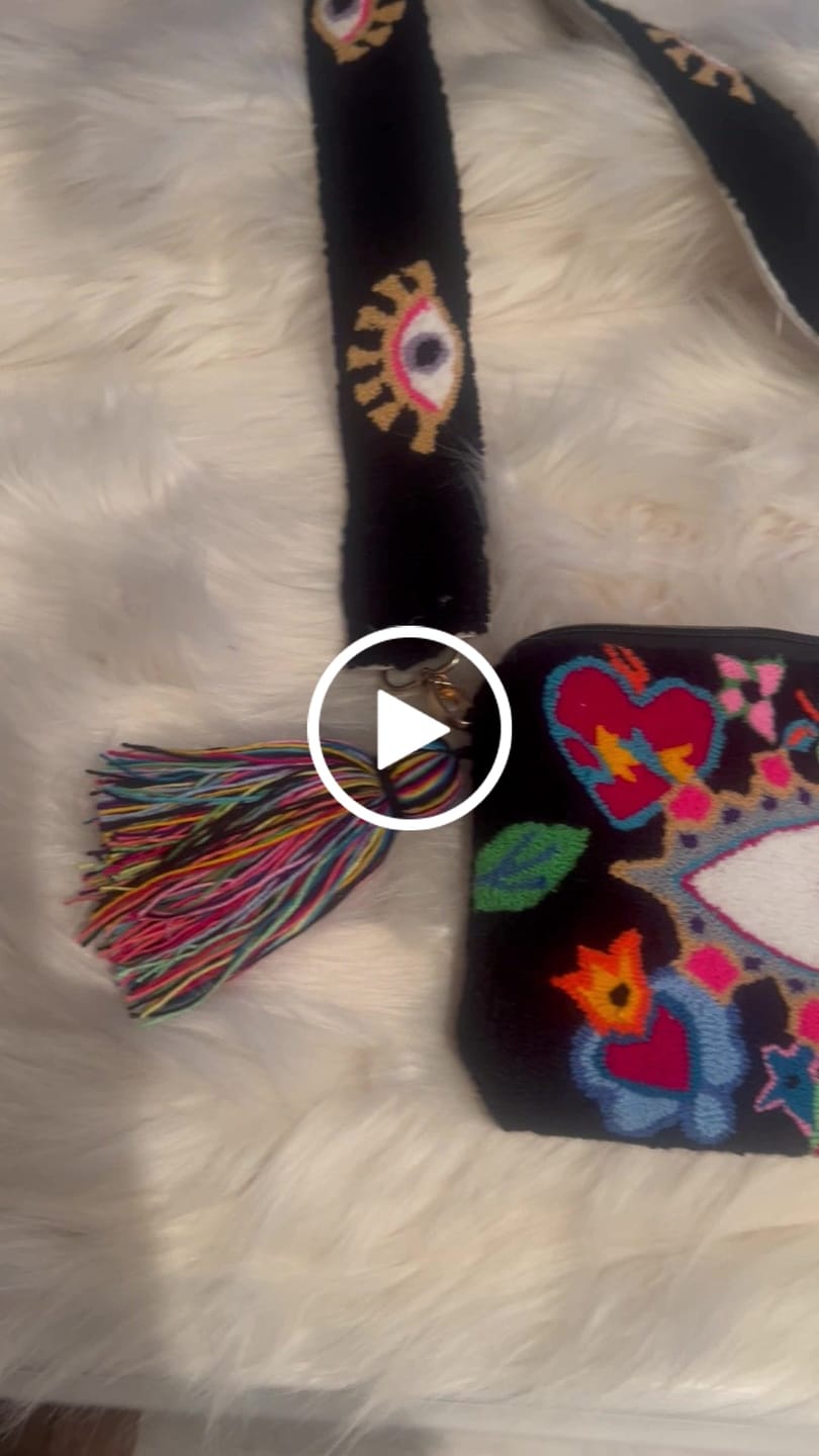 Customer video review of Floral Eye Clutch with Strap