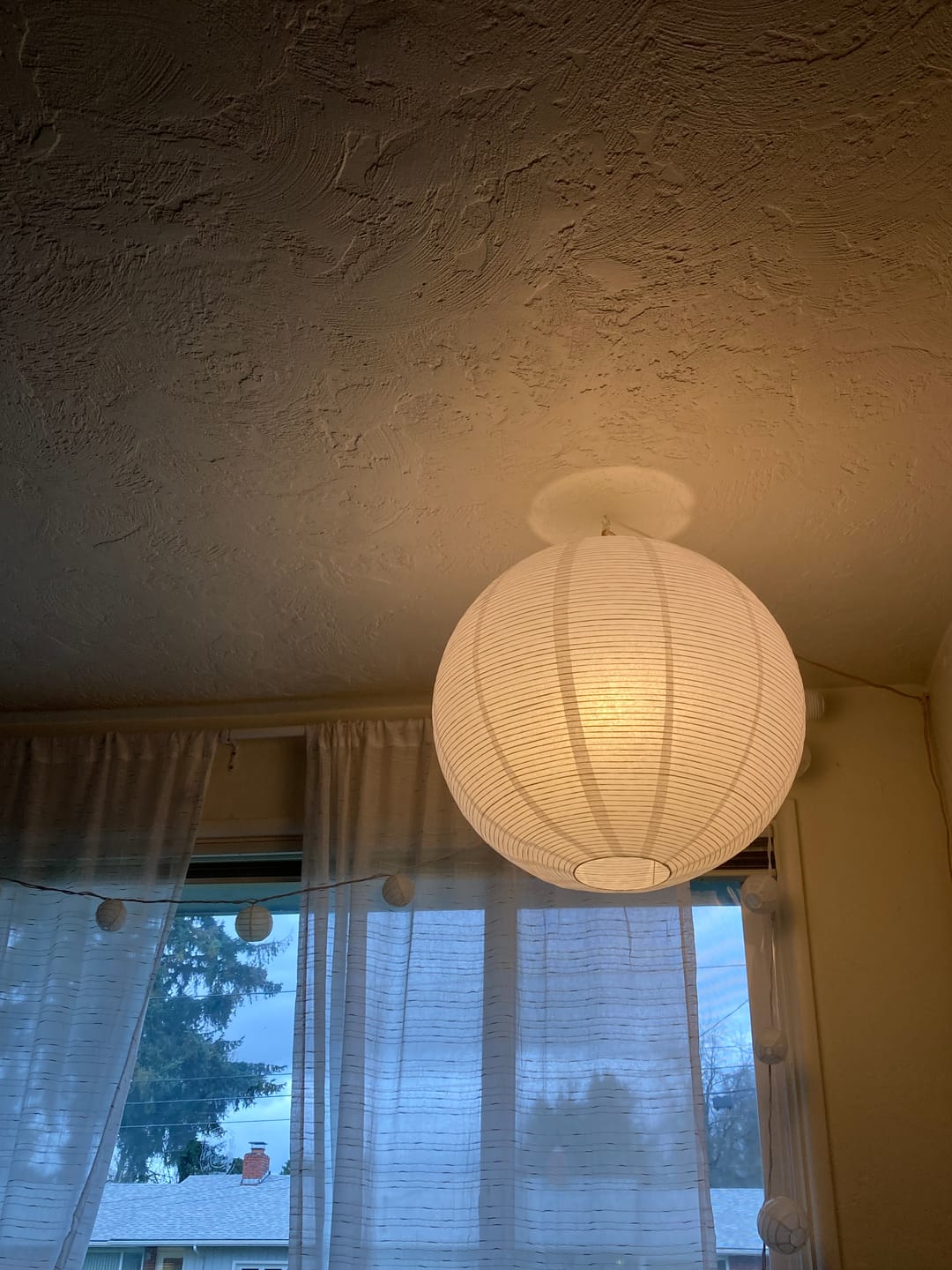 Customer photo review of 24" White Fine Line Premium Even Ribbing Paper Lantern, Extra Sturdy