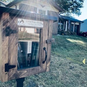 Customer photo review of Mini Shed Kit Little Free Library
