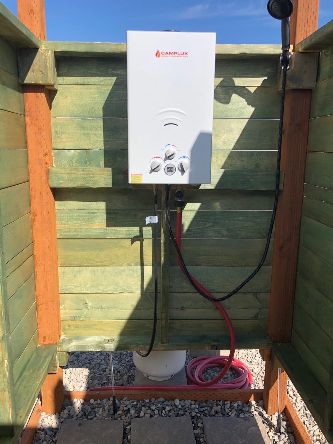Customer photo review of Camplux 16L Outdoor 4.22 GPM Propane Gas Tankless Water Heater