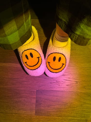 Customer photo review of Happy Face Slippers