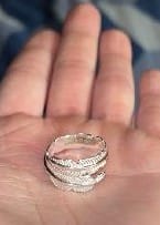 Customer photo review of Feather From An Angel Ring