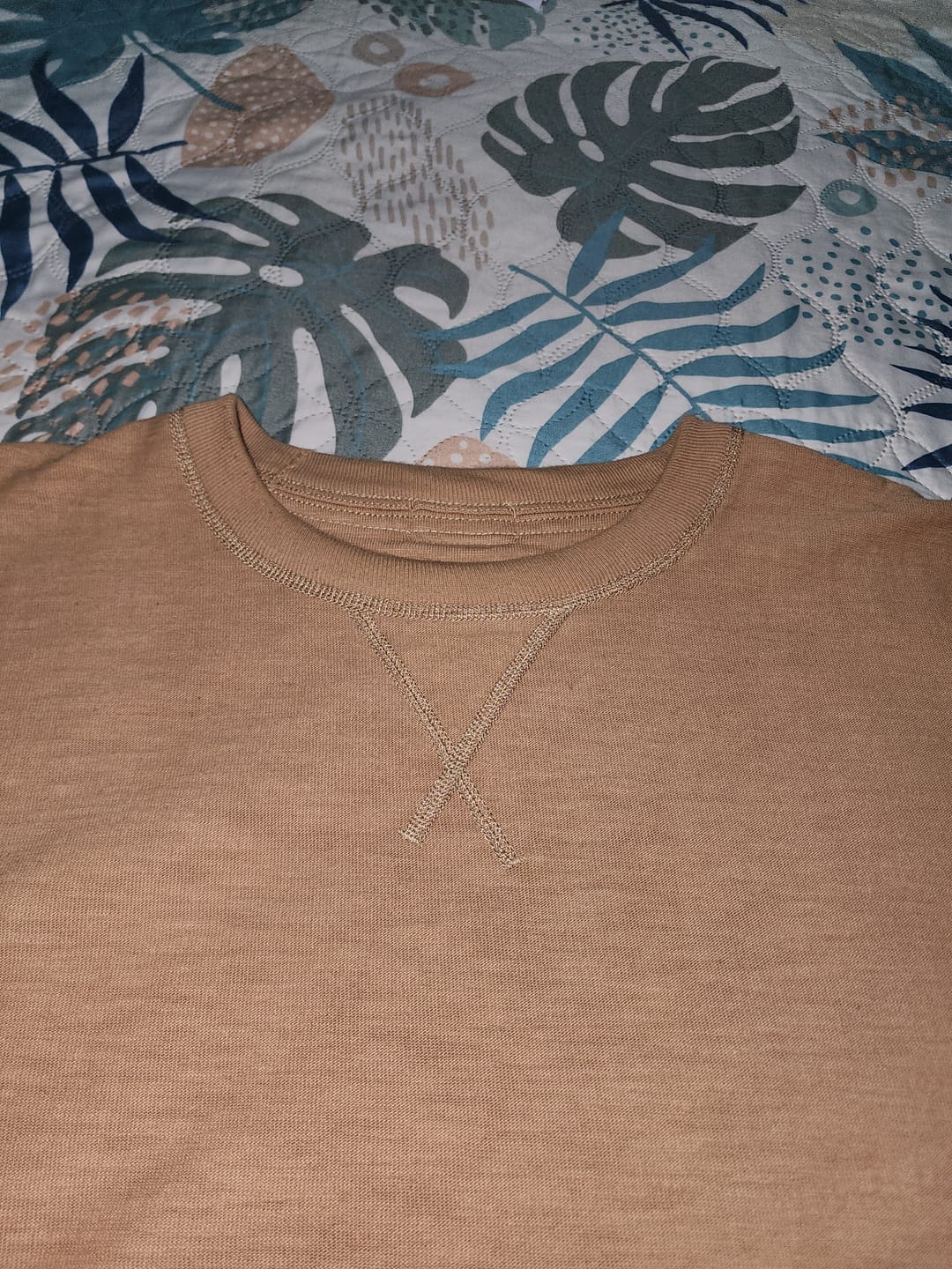 Customer photo review of 10.5 oz Cotton Tubular Gusset T-Shirt - Sand