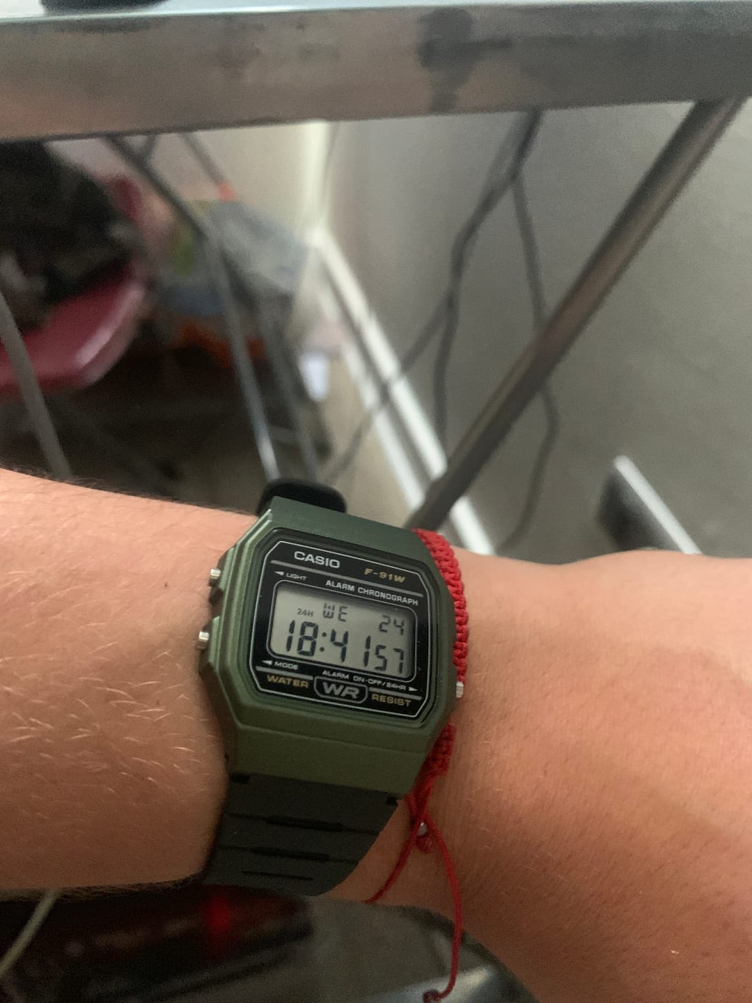 Customer photo review of Reloj Casio Vintage F-91WM-3ADF Verde/Negro