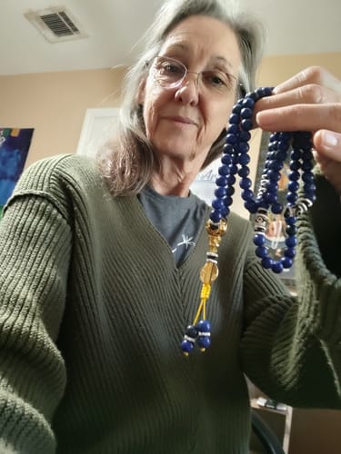 Customer photo review of Lapis Lazuli Third Eye Mala