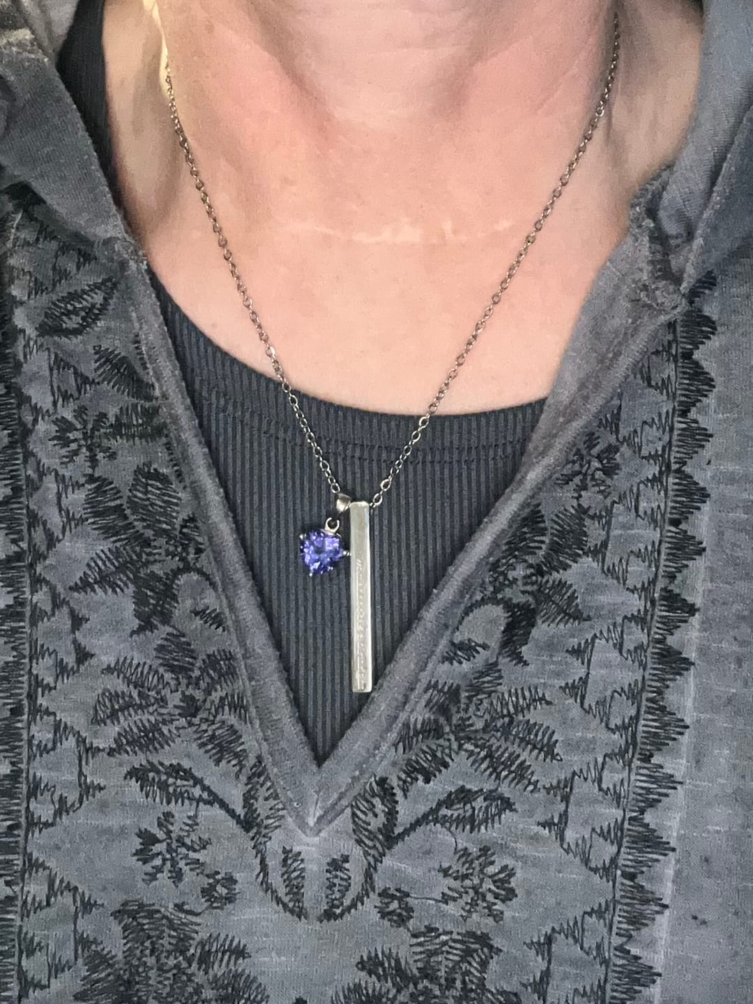 Customer photo review of Womanhood necklace steel