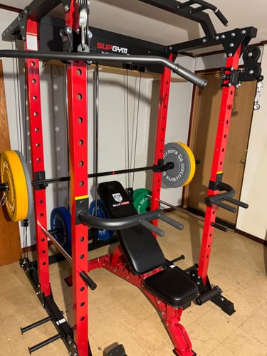 Customer photo review of All-in-One Home Gym Power Rack Package PLM03