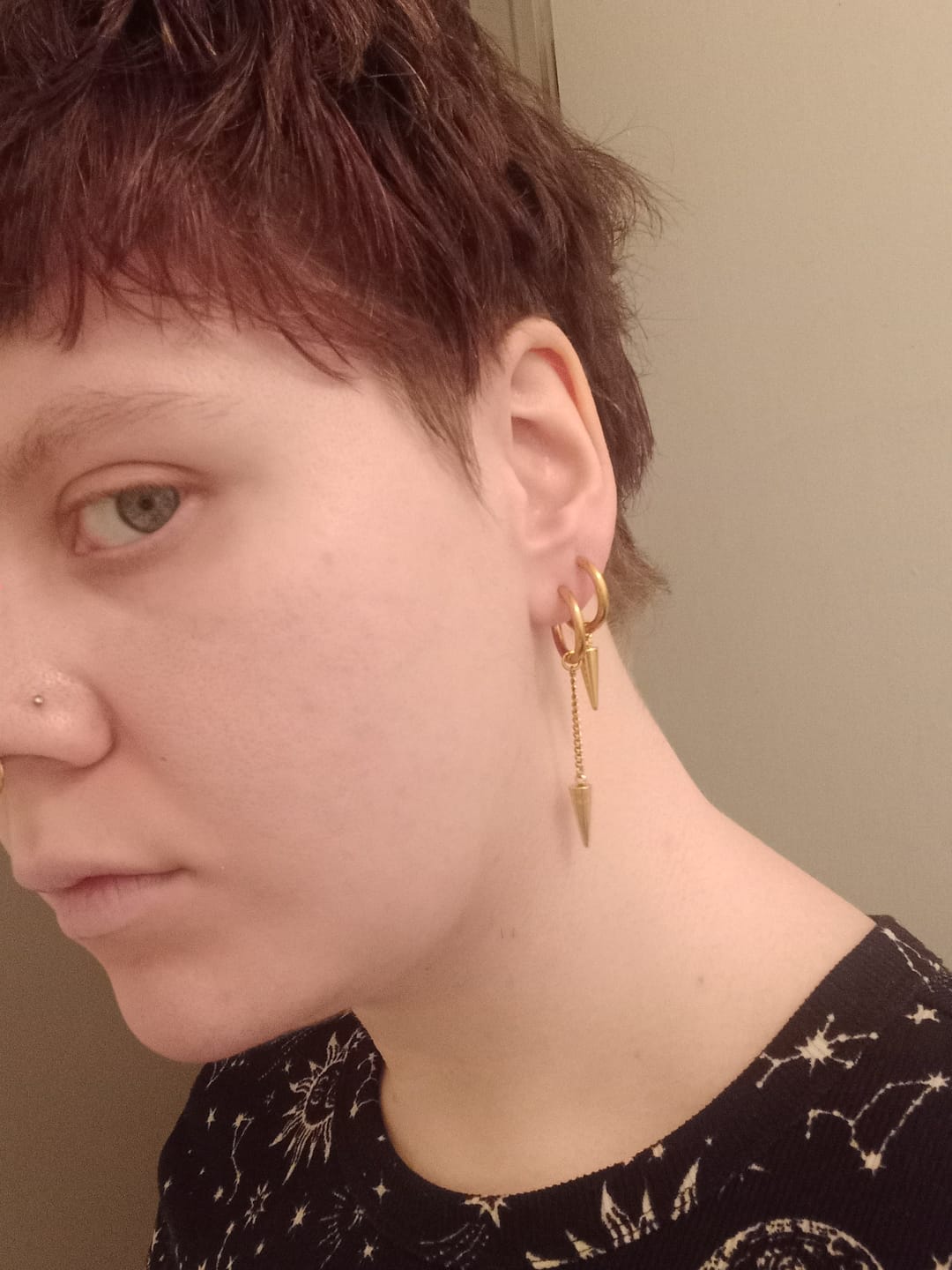 Customer photo review of Build-Your-Own Hoops (Gold Plated)