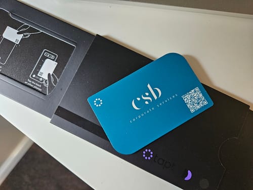 Customer photo review of Tapt Custom Digital Business Card