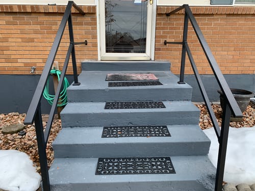 Customer photo review of Stairs Handrail Wall Extension