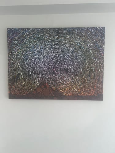 Customer photo review of Outback Sky - Outback Starry Night Spotty Circle Print Canvas or Abstract Art