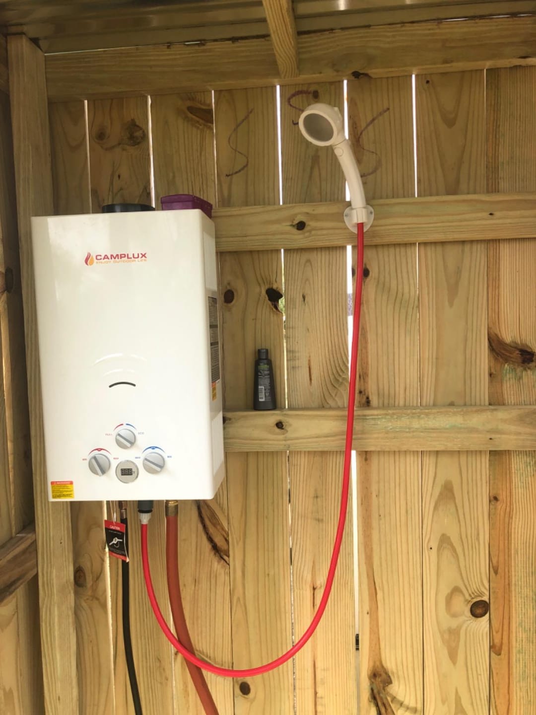 Customer photo review of Camplux 16L Outdoor 4.22 GPM Propane Gas Tankless Water Heater