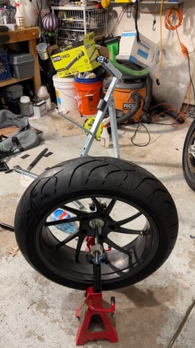 Customer photo review of Rabaconda Street Bike Tire Changer