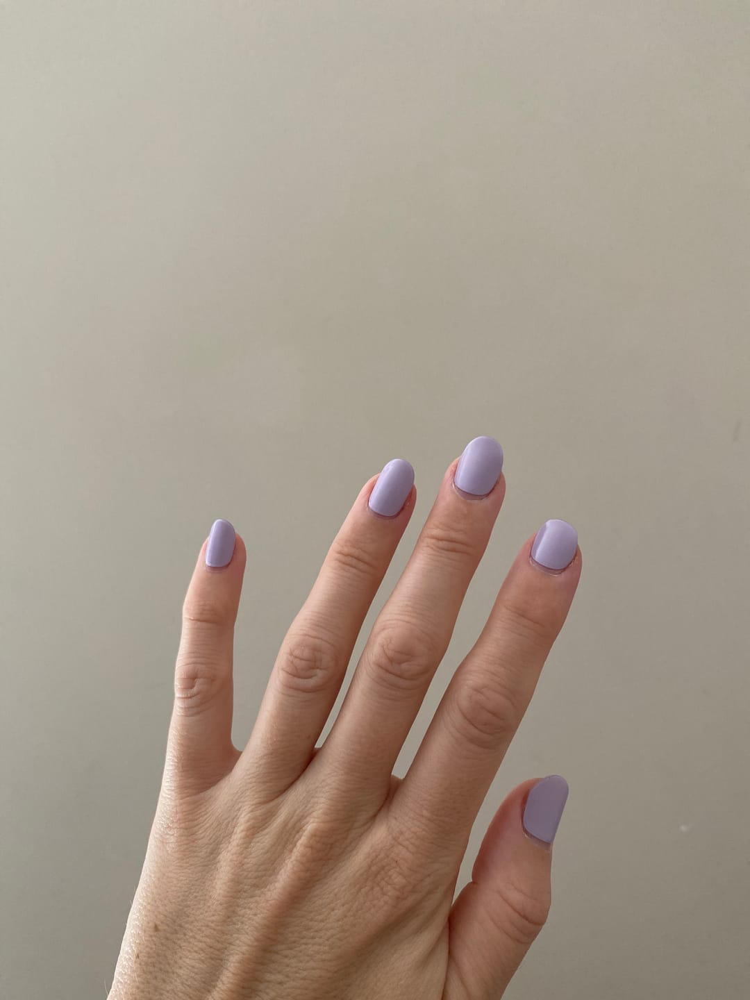 Customer photo review of Wisteria Purple DIY Semicured Gel Nail Sticker Kit