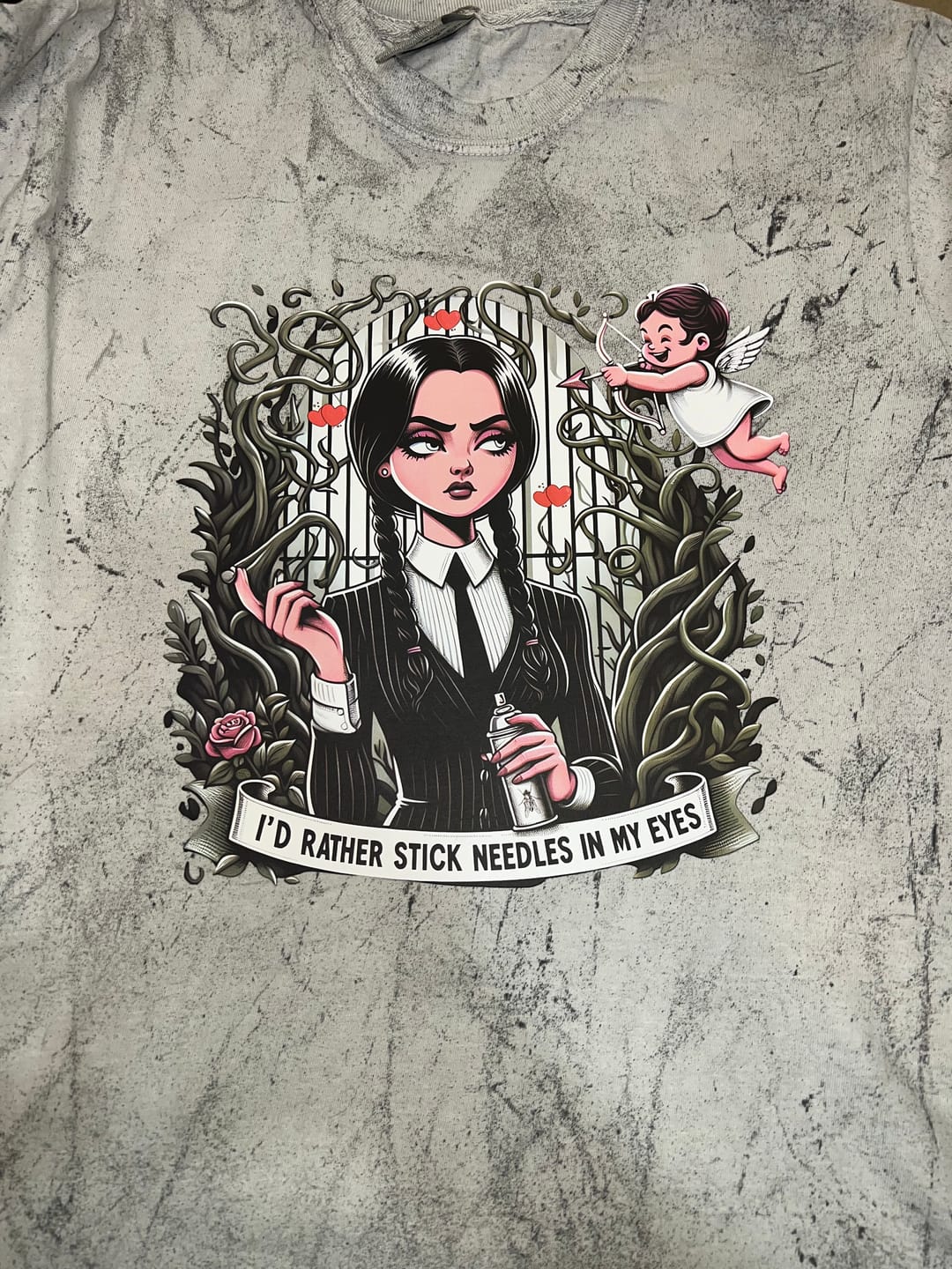 Customer photo review of I’d Rather- Clear Screen Print Transfer