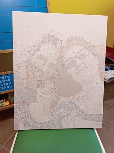 Customer photo review of Custom Paint By Numbers Kit