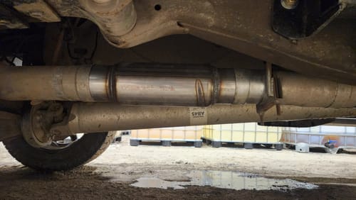 Customer photo review of Universal FLO-PRO 4" Stainless Twister Muffler (71299)