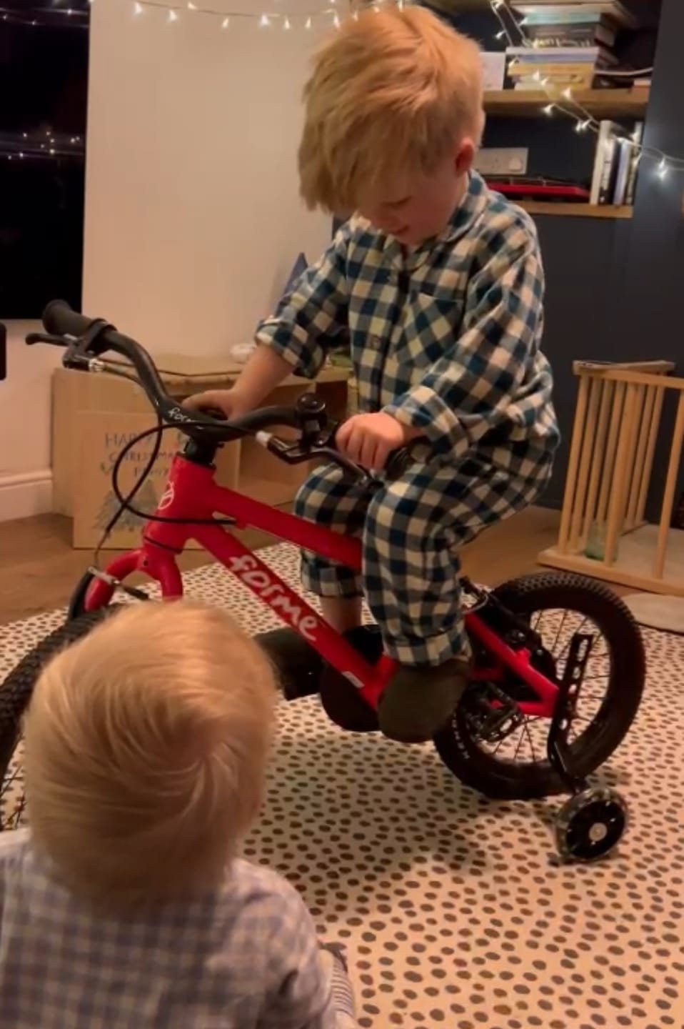 Customer photo review of Blue Check Classic Button Up Pyjamas