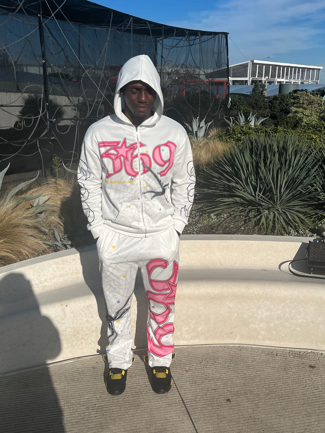 Customer photo review of Spider Full Zip Hoodie & Flare Sweatpants Set