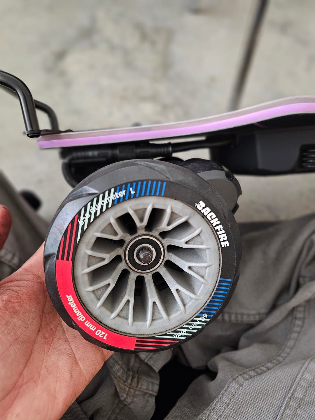 Customer photo review of Backfire 120mm MO Wheels For Zealot S2 and X
