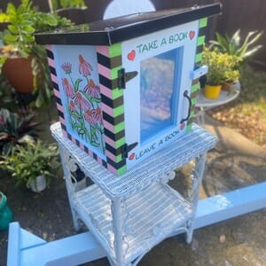 Customer photo review of Mini Shed Little Free Library
