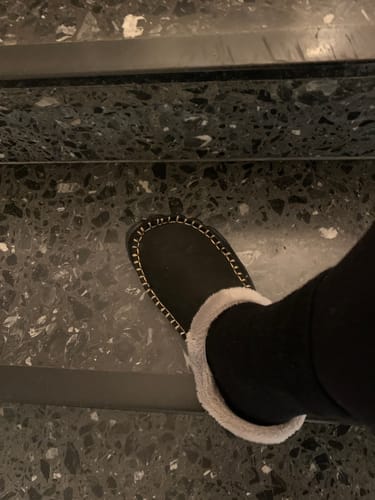 Customer photo review of Home Pro - warme Barfuß-Hausschuhe