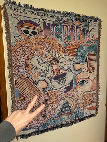 Customer photo review of Pirate 5 Woven Blanket Tapestry