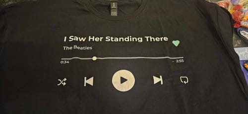 Customer photo review of Your Favorite Song T-Shirt Music Player