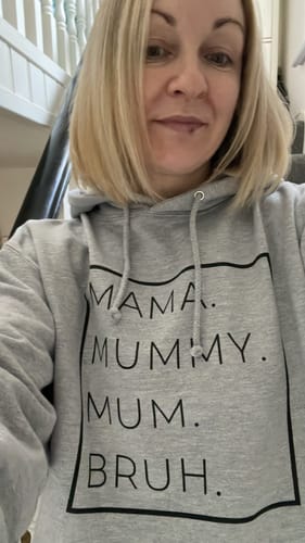 Customer photo review of Mama, Mummy, Bruh Womens Hoodie
