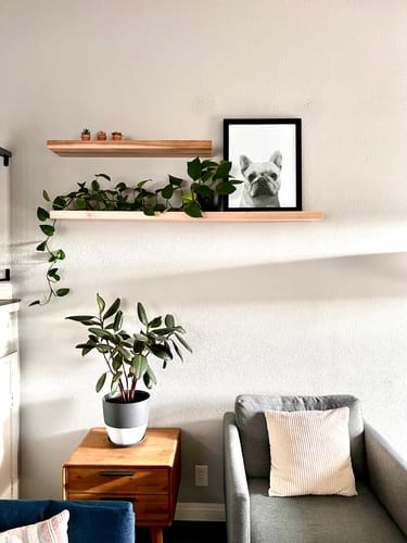 Customer photo review of Maple Floating Shelves