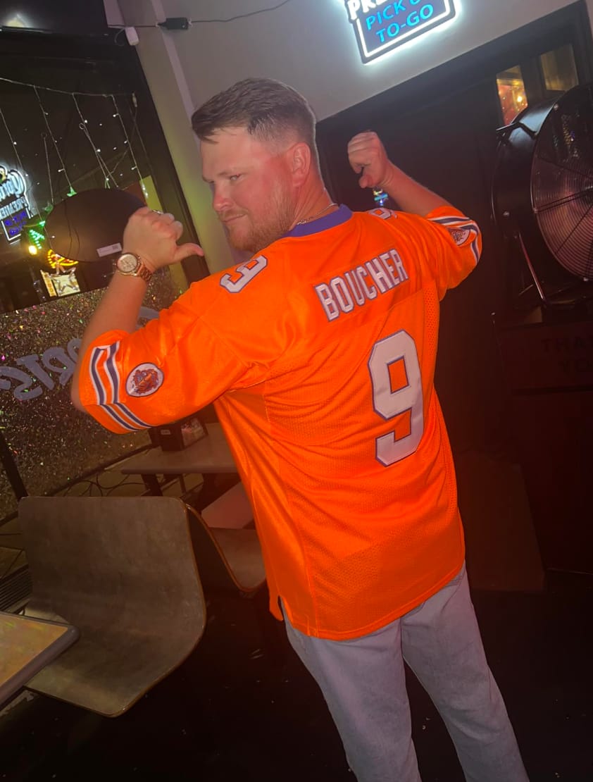 Customer photo review of The Waterboy 'Bobby Boucher' Football Jersey