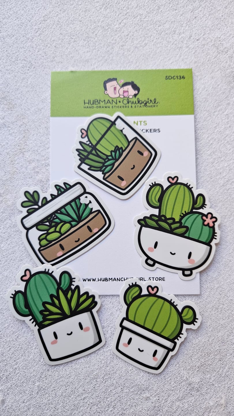 Customer photo review of Cozy Plants Die cut stickers