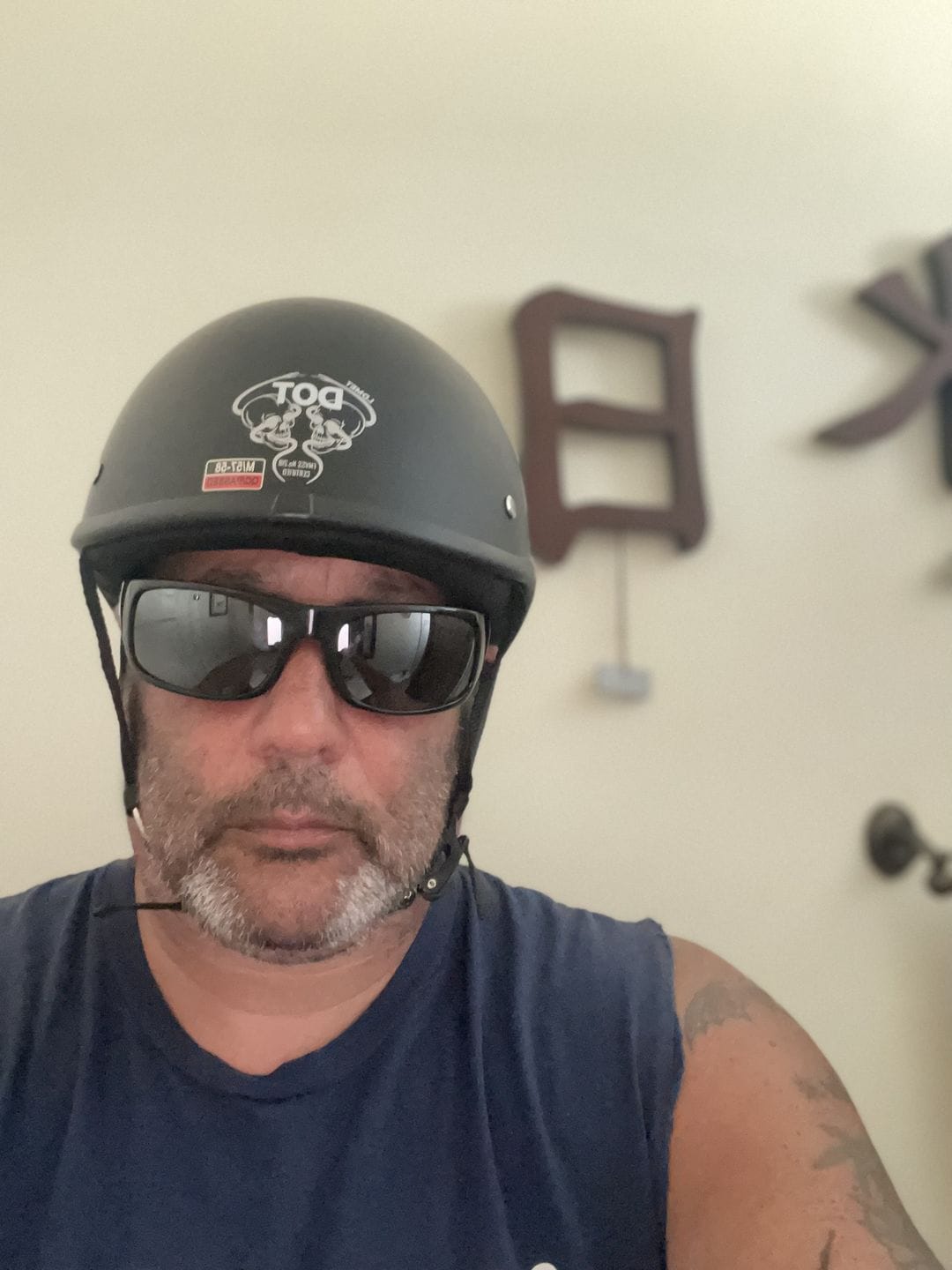 Customer photo review of Smallest & Lightest DOT Polo Helmet- Matte Black