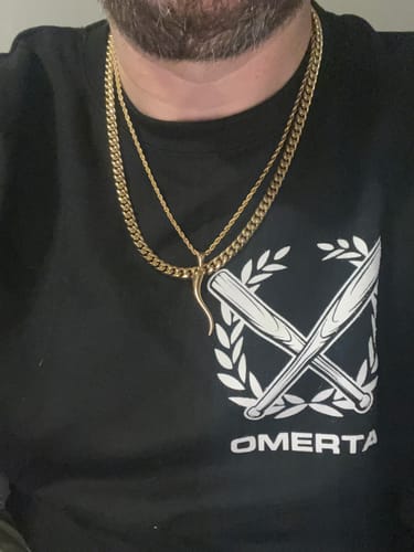 Customer photo review of 3mm 14K Gold IP Small Rope Chain