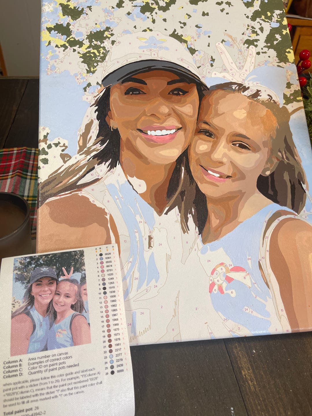 Customer photo review of Custom Paint By Numbers - Upload Any Photo - Framed 30x40cm / 12x16in