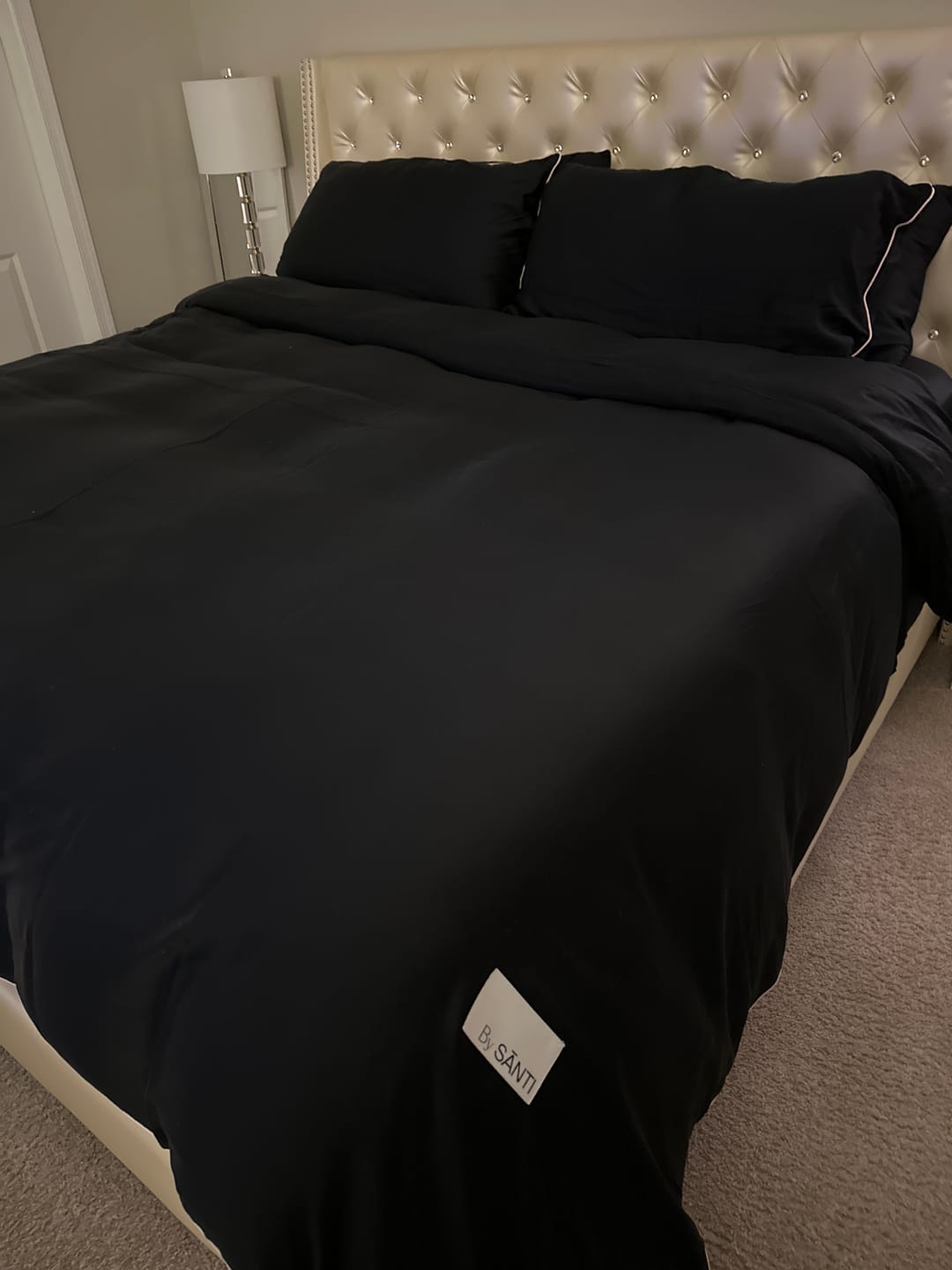 Customer photo review of BRISA Over-Sized Eucalyptus Bedding Set