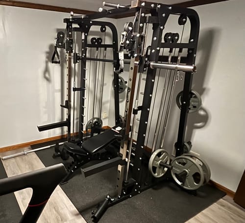 Customer photo review of All-in-One Home Gym Smith Machine Spirit B2