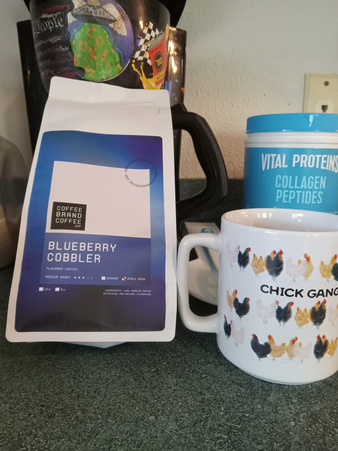 Customer photo review of Blueberry Cobbler Flavored Coffee