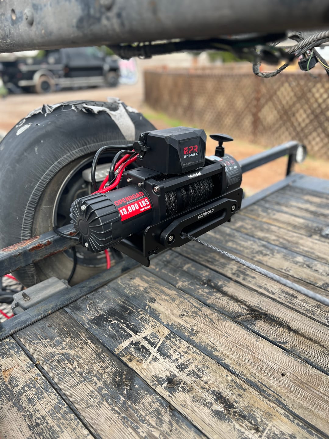 Customer photo review of OPENROAD 13,000 lbs Winch with Synthetic Rope - Panther Series 2s