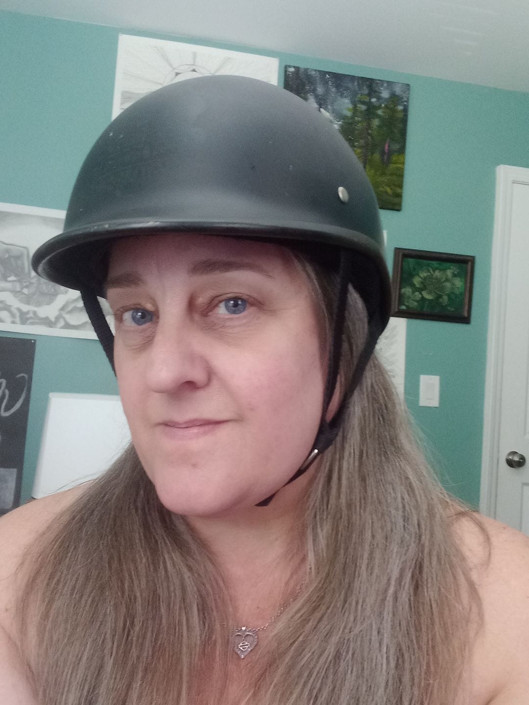 Customer photo review of Smallest & Lightest DOT Polo Helmet- Matte Black