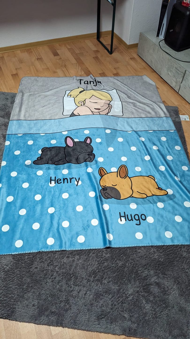 Customer photo review of Kuschelzeit mit Fellnasen Single - Individuelle Decke