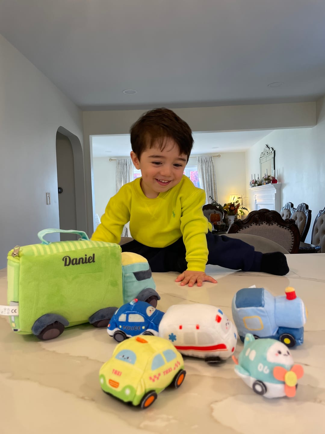Customer photo review of Personalized Baby's First Plush Playset Sound Toys Set