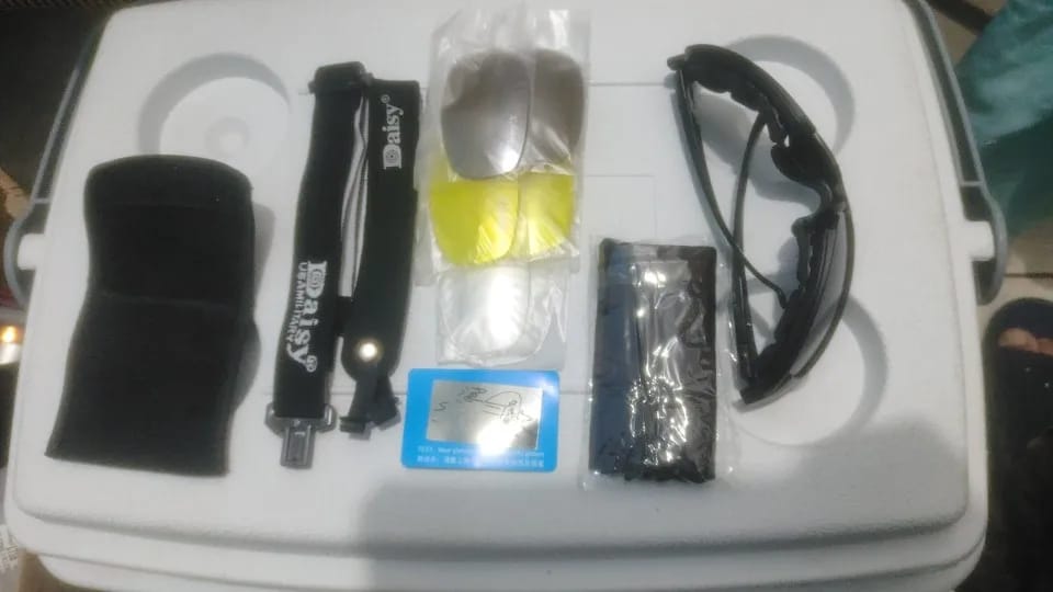 Customer photo review of X7 Polarized Riding Goggles - 4 Lens Kit