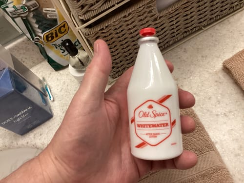 Customer photo review of Old Spice Whitewater After Shave Lotion, 3.4oz