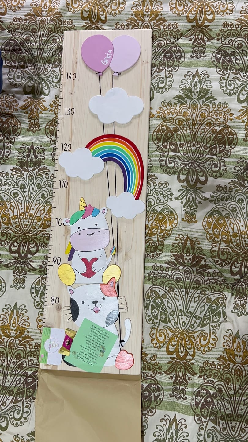 Customer photo review of METRO CRESCITA - Decorazione personalizzabile, colorata e divertente per la cameretta dei bimbi