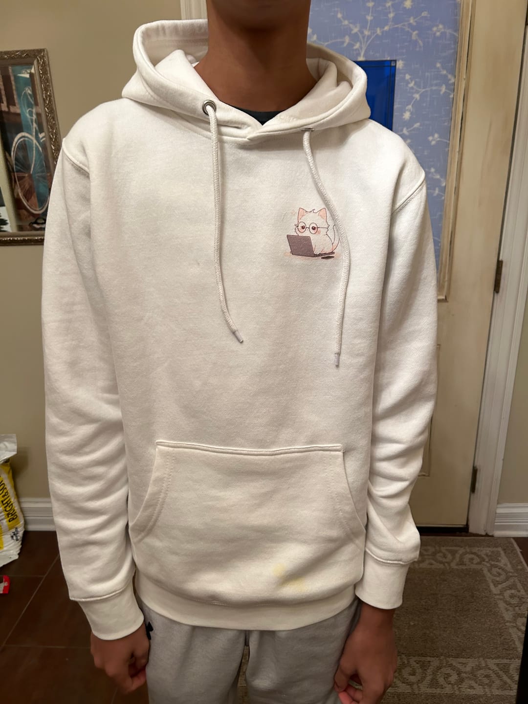 Customer photo review of Nerd Neko Hoodie