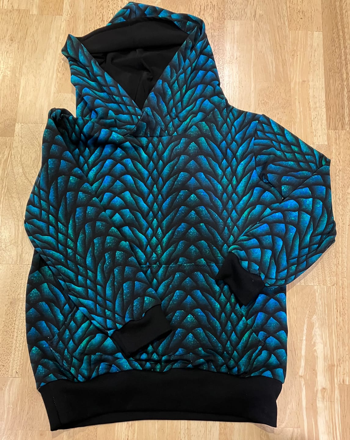 Customer photo review of Dragon Scales French Terry Fabric