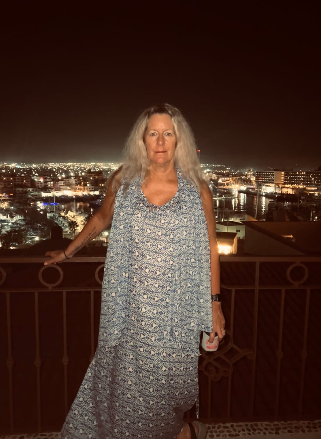 Customer photo review of Tribal Turtle Cotton Maxi Dress
